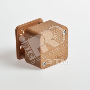 Коробка распаячная 55х55х32, для открытой проводки, бук на светлой основе 65002-38м