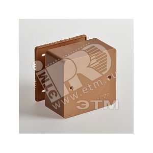 Коробка распаячная 79х79х32, для открытой проводки, дуб на темной основе 65004-08М