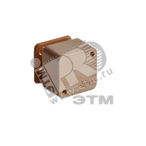 Коробка распаячная 79х79х32, для открытой проводки, сосна на светлой основе 65004-27М