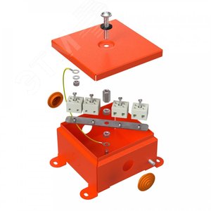 Коробка металлическая огнестойкая 70-0360-FR10.0-4Е15-Е120 110х110х65 70-0360-FR10.0-4