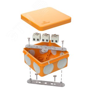 Коробка огнестойкая для о/п двухкомпонентная 60-0210-FR6.0-6 Е15-Е120 80х80х40 60-0210-FR6.0-6