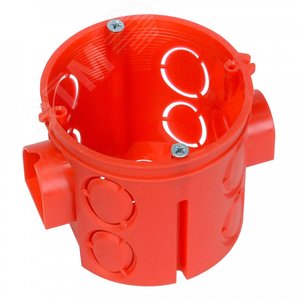 Коробка установочная углубленная 80-0510 С безгалогенная (HF) 64х60 с саморезами (140шт/кор) Промрукав (аналог 10190С) 80-0510С