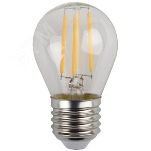 Лампа светодиодная F-LED P45-9w-827-E27 (филамент, шар, 9Вт, тепл, E27) (10/100/4000) Б0047023