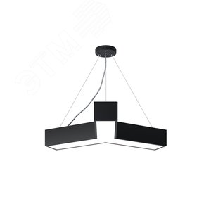 Светильник светодиодный Geometria Igrek SPO-141-B-40K-028 28Вт 4000К 1750Лм IP40 600*600*80 черный подвесной Б0050567