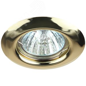 Светильник штампованный MR16,12V/220V, 50W золото ST3 GD C0043802