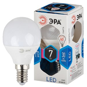 Лампа светодиодная LED P45-7W-840-E14 (диод, шар, 7Вт, нейтр, E14, (10/100/3600) Б0020551
