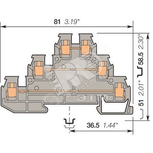 Клемма винтовая 2.5мм.кв. D2.5/6DA ENT1SNA115541R1100