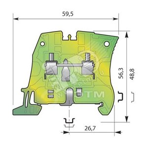 Клемма винтовая 6мм.кв. Земля ZS6 1SNK506150R0000