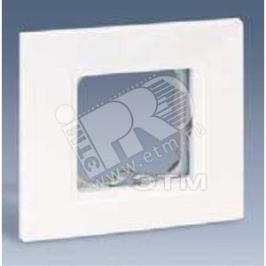 Рамка на 1 пост с вырезом под вставки 2700670-...,2700679-..., S27Pl, белый 2701610-030