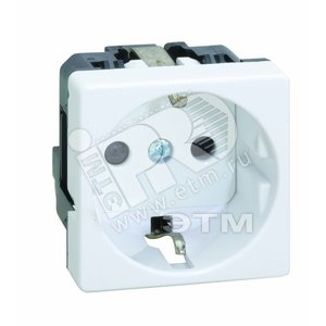 Розетка 2P+E Schuko со шторками, безвинтовой зажим, 16А 250В, S27, сл.кость 27432-62