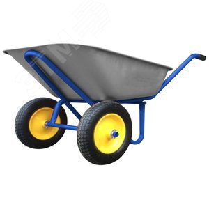 Тачка строительная двухколесная, 100 л, грузоподъемность 200 кг 77618
