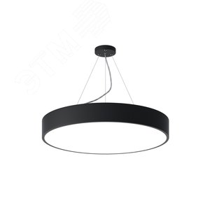 Светильник светодиодный Geometria Ring SPO-131-B-40K-045 45Вт 4000К 4000Лм IP40 600*600*80 черный подвесной Б0050559