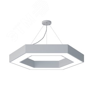 Светильник светодиодный Geometria Hexagon SPO-124-W-40K-051 51Вт 4000К 3900Лм IP40 800*800*80 белый подвесной Б0050556