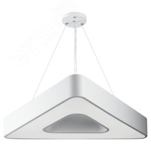 Светильник LED Geometria Delta SPO-153-W-40K-030 30Вт 4000К 2100Лм IP40 600*80 белый подвесной драйвер внутри Б0058872
