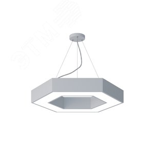 Светильник светодиодный Geometria Hexagon SPO-123-W-40K-045 45Вт 4000К 2500Лм IP40 600*600*80 белый подвесной Б0050554