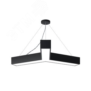 Светильник светодиодный Geometria Igrek SPO-142-B-40K-044 44Вт 4000К 3000Лм IP40 800*800*80 черный подвесной Б0050569