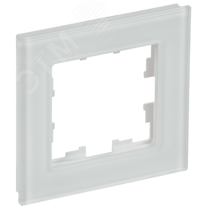 BRITE Рамка 1-мест. РУ-1-2-Бр стекло бел. матовый IEK BR-M12-G-31-K01