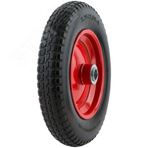 Колесо запасное полиуретановое 360х65 мм (PU 3.25-8), подшипники 25.4 мм, для тачек 77615, 77617, 77619 77633