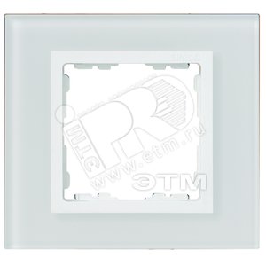 Рамка на 1 пост, S82N, белый - белый (стекло) 82617-30