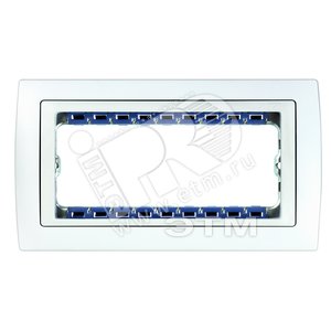 Рамка с суппортом на 5 узких модулей, S82C, белый - белый 82650-30