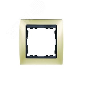 Рамка на 4 поста, S82, шампань матовая - графит 82844-34