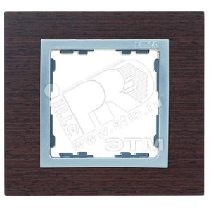 Рамка на 2 поста, S82N, венге - алюминий (дерево) 82927-65