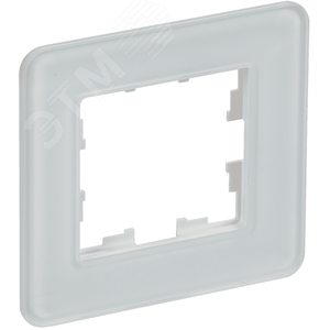 BRITE Рамка 1-мест. РУ-1-2-Бр стекло бел. RE IEK BR-M12-G-41-K01
