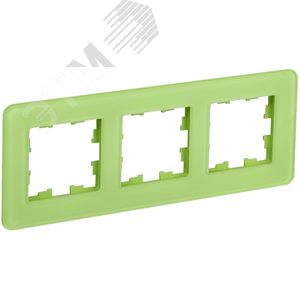 BRITE Рамка 3-мест. РУ-3-2-Бр стекло эко грин RE IEK BR-M32-G-41-K06