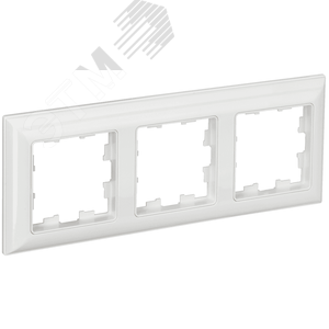 BRITE Рамка 3-мест. РУ-3-Бр бел./бел. IEK BR-M32-12-K01