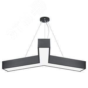 Светильник LED Geometria Igrek SPO-143-B-40K-056 56Вт 4000K 3700Лм IP40 900*80 черный подвесной драйвер внутри Б0058887