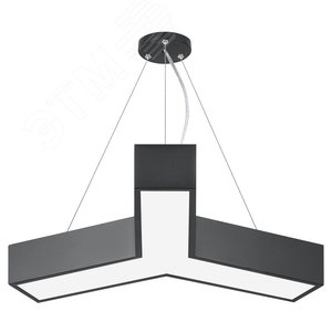Светильник LED Geometria Igrek SPO-142-B-40K-044 44Вт 4000K 3000Лм IP40 800*80 черный подвесной драйвер внутри Б0058885