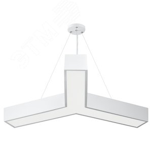 Светильник LED Geometria Igrek SPO-142-W-40K-044 44Вт 4000K 3000Лм IP40 800*80 белый подвесной драйвер внутри Б0058886