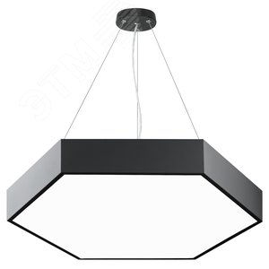 Светильник LED Geometria Hexagon SPO-121-B-40K-038 38Вт 4000K 4000Лм IP40 600*80 черный подвесной драйвер внутри Б0058875