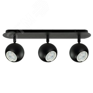 Светильник настенно-потолочный спот OL36-3 BK MR16 GU10 IP20 черный Б0056372