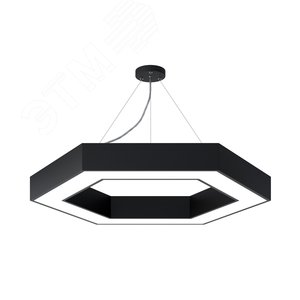 Светильник светодиодный Geometria Hexagon SPO-124-B-40K-051 51Вт 4000К 3900Лм IP40 800*800*80 черный подвесной Б0050557