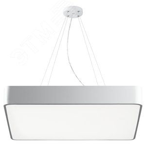 Светильник LED Geometria Quadro SPO-163-W-40K-050 50Вт 4000К 3700Лм IP40 600*600*80 белый подвесной драйвер внутри Б0058896