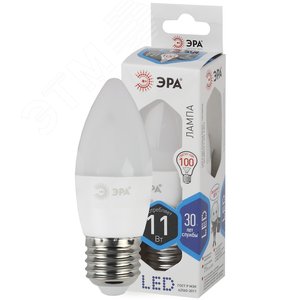 Лампа светодиодная LED B35-11W-840-E27 (диод, свеча, 11Вт, нейтр, E27) (10/100/4000) Б0047941