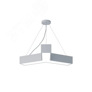 Светильник светодиодный Geometria Igrek SPO-141-W-40K-028 28Вт 4000К 1750Лм IP40 600*600*80 белый подвесной Б0050566