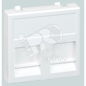 Connect Адаптер на 2 RJ45 CJ545U(FM) CJ546U(FM) шторка 45х45мм SC графит KB76-14