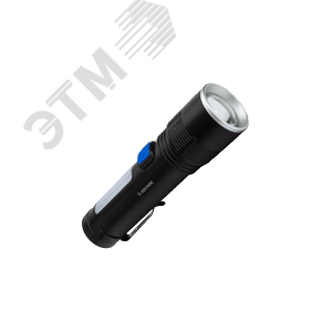 Фонарь ручной аккум/10ВтLED+2ВтCOB/zoom/Li-ion 18650 1800mAh/алюминий/USB type C KOC133Lit